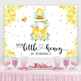 Notre petit miel tourne 1 toile de fond joyeux anniversaire